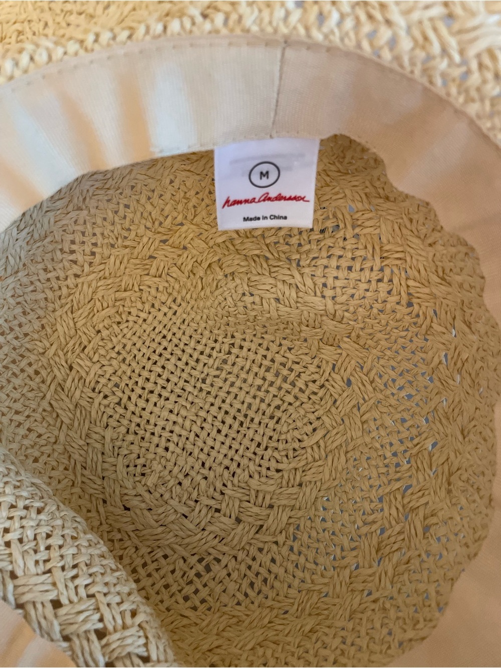 Hannah Andersson Tween Girls Wide Brim Woven Straw Sun Hat - Picture 3 of 4